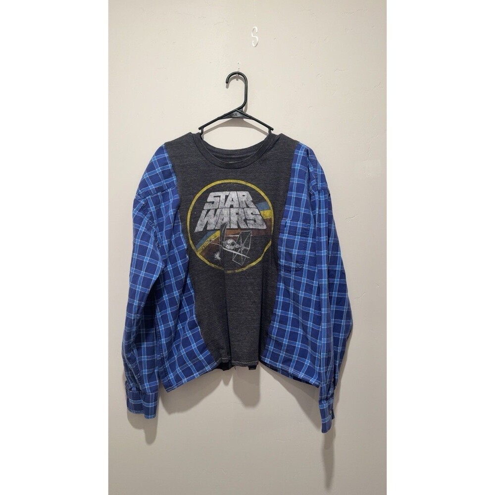 Reworked Upcycle Grunge/Cute Oversize Star Wars Sweater  Top L/XL